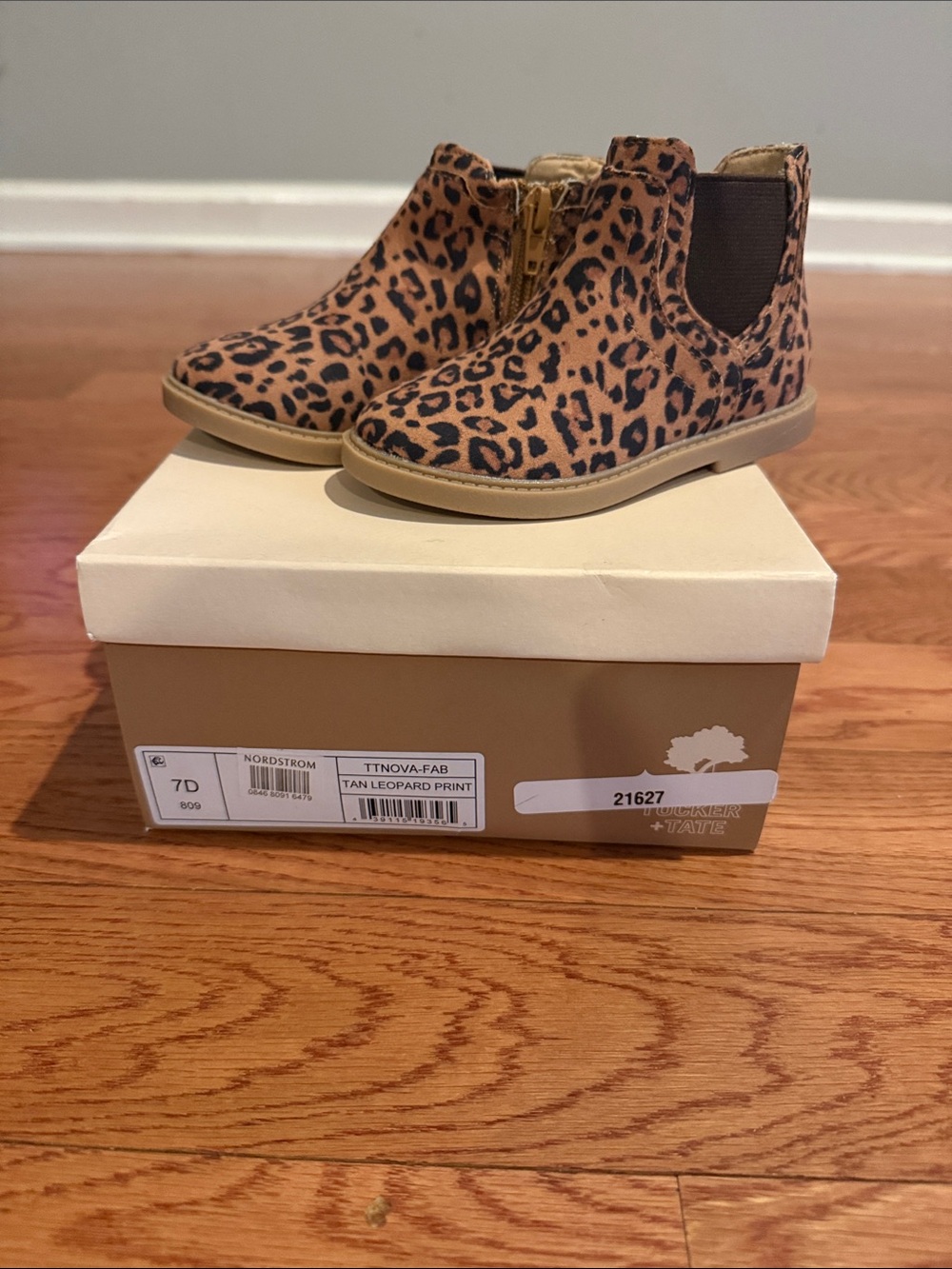 Tucker + Tate Tan Leopard Print Chelsea Boots for Kids